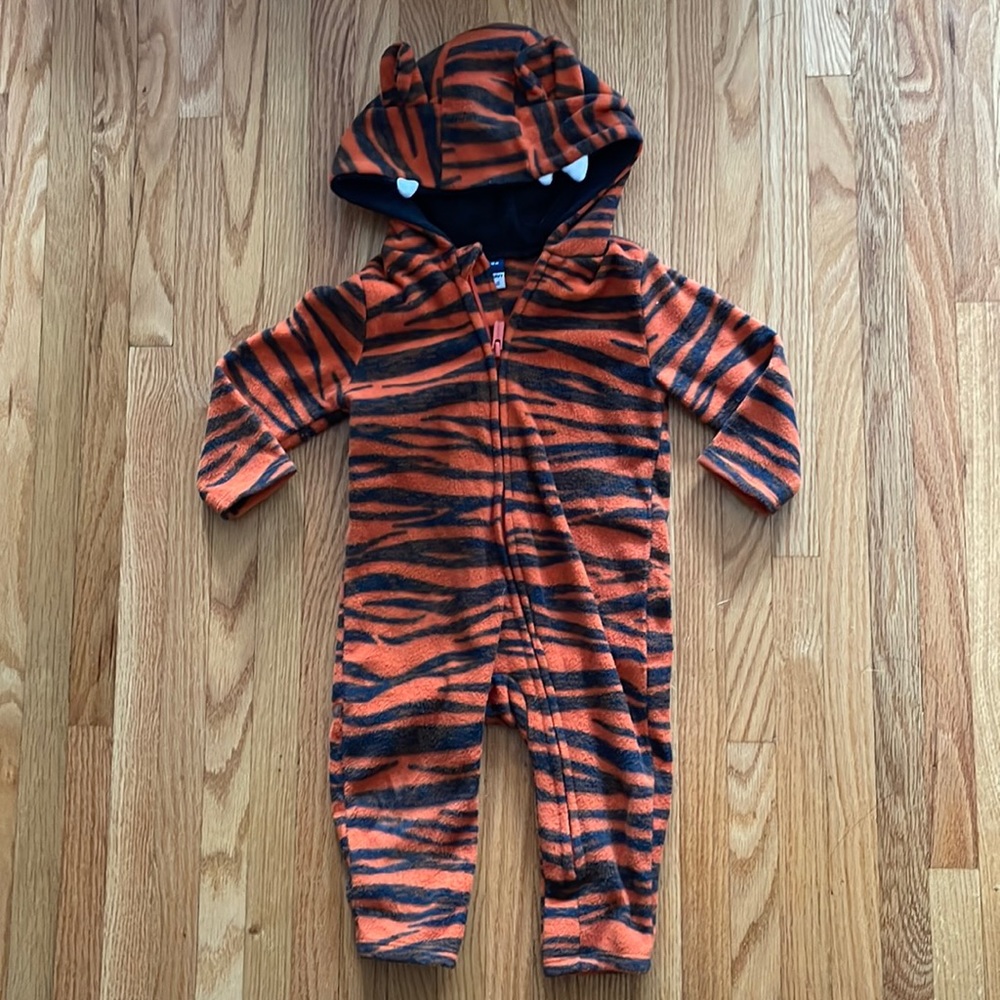 Old Navy Tiger Fleece One Piece Romper Costume